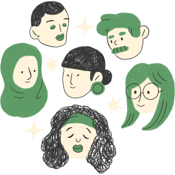 A diverse group of people